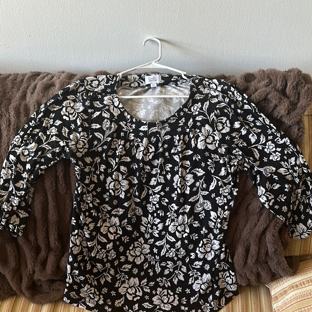 Croft and Barrow Ruffle Neck Blouse